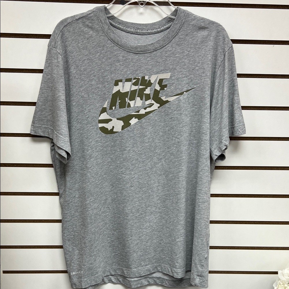 Nike Gray Camo Logo Tee